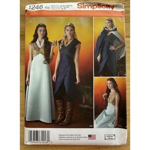 Simplicity 1246 Misses'‎ Costume Pattern Size 14-22 Uncut